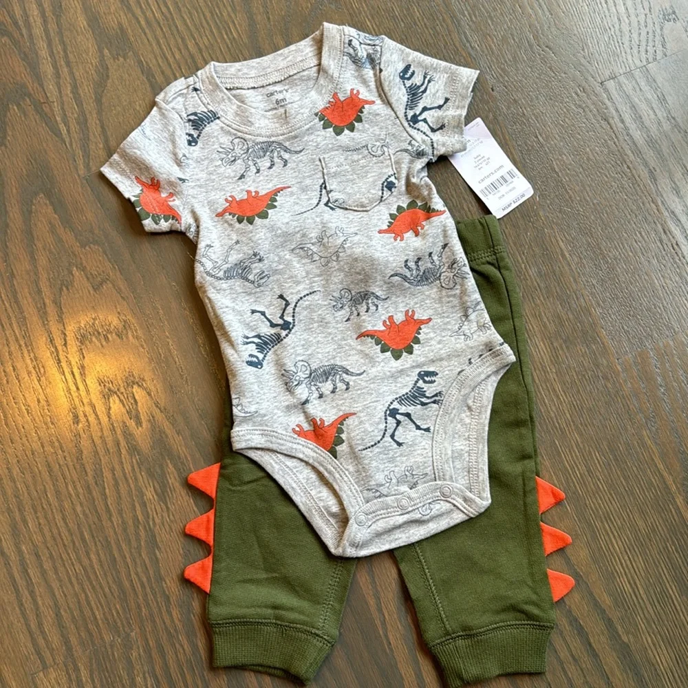 Carter's Dinosaur 2-Piece Bodysuit & Pant Set | 6M